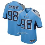 Camiseta NFL Game Tennessee Titans Jeffery Simmons Azul1 Camiseta NFL Game Tennessee Titans Jeffery Simmons Azul1