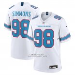 Camiseta NFL Game Tennessee Titans Jeffery Simmons Blanco Camiseta NFL Game Tennessee Titans Jeffery Simmons Blanco