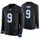 Camiseta NFL Hombre Carolina Panthers Graham Gano Negro Therma Manga Larga