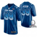 Camiseta NFL Hombre Chicago Bears Eddie Jackson NFC 2019 Pro Bowl Azul