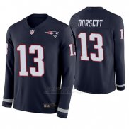 Camiseta NFL Hombre New England Patriots Phillip Dorsett Azul Therma Manga Larga