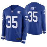 Camiseta NFL Hombre New York Giants Curtis Riley Azul Therma Manga Larga