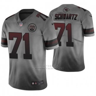 Camiseta NFL Kansas City Chiefs Mitchell Schwartz Ciudad Gris