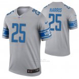 Camiseta NFL Legend Detroit Lions Will Harris Inverted Gris