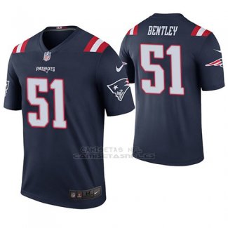 Camiseta NFL Legend Hombre New England Patriots Ja'whaun Bentley Azul Color Rush