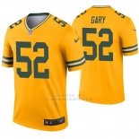 Camiseta NFL Legend Hombre Verde Bay Packers 52 Rashan Gary Inverted Oro