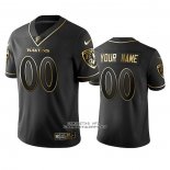 Camiseta NFL Limited Baltimore Ravens Personalizada Golden Edition Negro