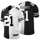 Camiseta NFL Limited Dallas Cowboys Elliott Black White Split