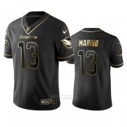 Camiseta NFL Limited Dan Marino Dolphins Golden Edition Negro