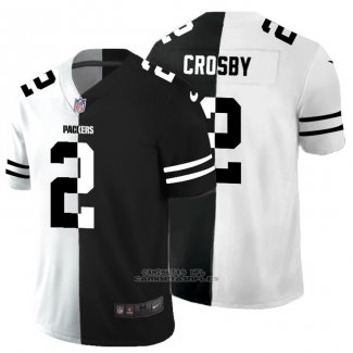 Camiseta NFL Limited Green Bay Packers Crosby White Black Split