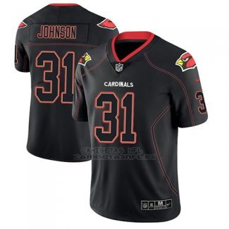 Camiseta NFL Limited Hombre Arizona Cardinals David Johnson Negro Color Rush 2018 Lights Out