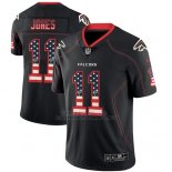 Camiseta NFL Limited Hombre Atlanta Falcons Julio Jones Negro 2018 USA Flag Fashion Color Rush