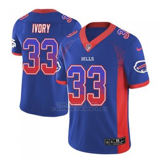 Camiseta NFL Limited Hombre Buffalo Bills Chris Ivory Azul 2018 Drift Fashion Color Rush