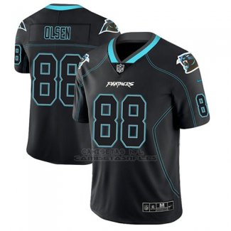 Camiseta NFL Limited Hombre Carolina Panthers Greg Olsen Negro Color Rush 2018 Lights Out