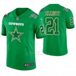 Camiseta NFL Limited Hombre Dallas Cowboys Ezekiel Elliott St. Patrick's Day Verde