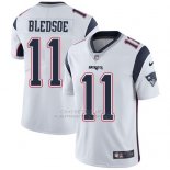 Camiseta NFL Limited Hombre New England Patriots 11 Drew Bledsoe Blanco Stitched Vapor Untouchable