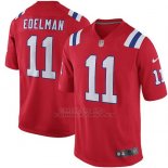 Camiseta NFL Limited Hombre New England Patriots 11 Drew Bledsoe Rojo Alterno Vapor Untouchable