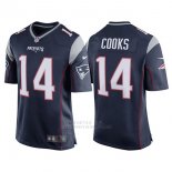 Camiseta NFL Limited Hombre New England Patriots 14 Brandin Cooks Game Azul