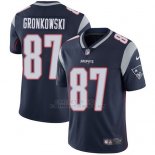 Camiseta NFL Limited Hombre New England Patriots 87 Rob Gronkowski Azul Stitched Vapor Untouchable