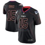 Camiseta NFL Limited Hombre New England Patriots Chris Hogan Negro Color Rush 2018 Lights Out