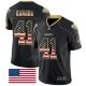 Camiseta NFL Limited Hombre New Orleans Saints 41 Alvin Kamara Negro Rush USA Flag