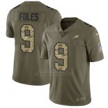 Camiseta NFL Limited Hombre Philadelphia Eagles 9 Nick Foles 2017 Salute To Service Camo