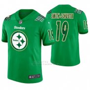 Camiseta NFL Limited Hombre Pittsburgh Steelers Juju Smith Schuster St. Patrick's Day Verde