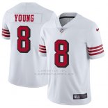 Camiseta NFL Limited Hombre San Francisco 49ers 8 Steve Young Blanco Rush Stitched Vapor Untouchable