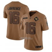 Camiseta NFL Limited Jacksonville Jaguars Trevor Lawrence 2023 Salute To Service Marron