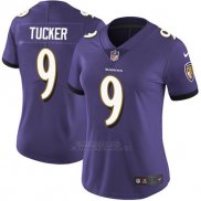 Camiseta NFL Limited Mujer Baltimore Ravens 9 Tucker Violeta