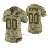 Camiseta NFL Limited Mujer Las Vegas Raiders Personalizada 2018 Salute To Service Verde