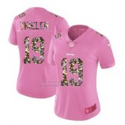 Camiseta NFL Limited Mujer Minnesota Vikings 19 Adam Thielen Rosa 2017 Vapor Untouchable