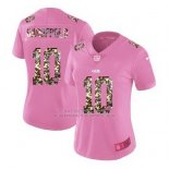Camiseta NFL Limited Mujer San Francisco 49ers 10 Jimmy Garoppolo Rosa 2017 Vapor Untouchable