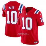 Camiseta NFL Limited New England Patriots Drake Maye Vapor F.U.S.E. Alterno Rojo