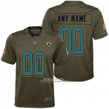 Camiseta NFL Limited Nino Jacksonville Jaguars Personalizada Salute To Service Verde