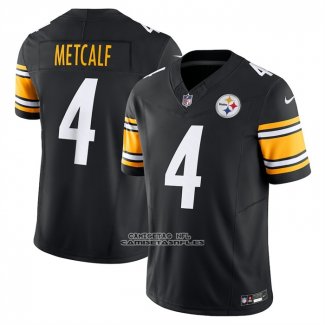 Camiseta NFL Limited Pittsburgh Steelers DK Metcalf Vapor F.U.S.E. Negro