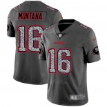 Camiseta NFL Limited San Francisco 49ers Montana Static Fashion Gris