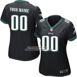 Camiseta NFL Mujer Philadelphia Eagles Personalizada Negro