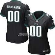 Camiseta NFL Mujer Philadelphia Eagles Personalizada Negro