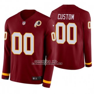 Camiseta NFL Washington Commanders Personalizada Burgundy Therma Manga Larga