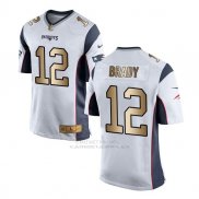 Camiseta New England Patriots Brady Blanco Nike Gold Game NFL Hombre