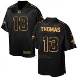 Camiseta New Orleans Saints Thomas 2016 Negro Nike Elite Pro Line Gold NFL Hombre