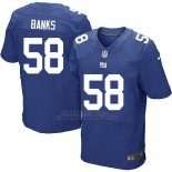 Camiseta New York Giants Banks Azul Nike Elite NFL Hombre