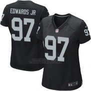 Camiseta Philadelphia Eagles Edwards Jr Negro Nike Game NFL Mujer