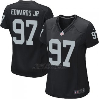 Camiseta Philadelphia Eagles Edwards Jr Negro Nike Game NFL Mujer