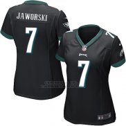 Camiseta Philadelphia Eagles Jaworski Negro Nike Game NFL Mujer