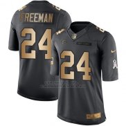 Camiseta Atlanta Falcons Freeman Negro 2016 Nike Gold Anthracite Salute To Service NFL Hombre
