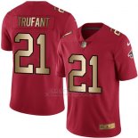 Camiseta Atlanta Falcons Trufant Rojo Nike Gold Legend NFL Hombre