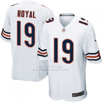 Camiseta Chicago Bears Royal Blanco Nike Game NFL Nino