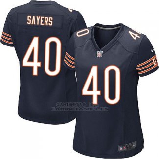 Camiseta Chicago Bears Sayers Blanco Negro Nike Game NFL Mujer